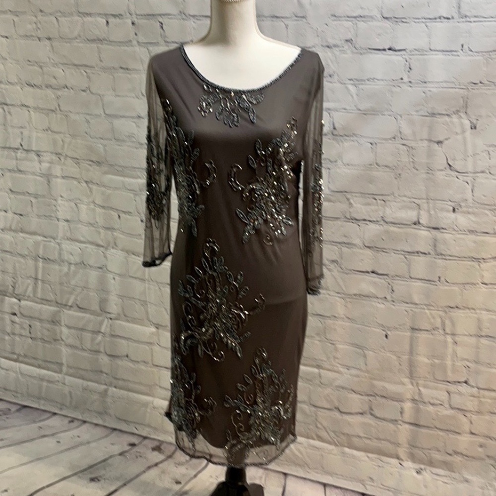 Pisarro Nights Beaded Dress-Size 10